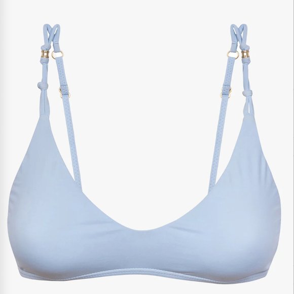 ViX Smoke Blue Luli Shaye Bikini Top & Long Tie Bottom, XS NWT - Picture 2 of 7